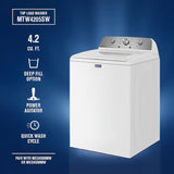 MAYTAG MTW4205SW 4.2 Cu. Ft. Capacity Top Load Washer - Free Delivery, Installation, Fill Hoses and Removal of old washer