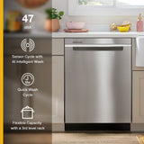 WHIRLPOOL WDTA50SAKZ Stainless Steel Dishwasher with AI Intelligent Wash - 47 dBA
